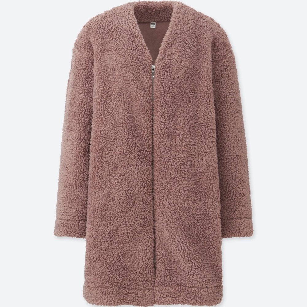 Uniqlo Fluffy Fleece Long Sleeve Coat